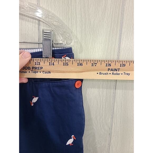 TOMMY HILFIGER Golf Crop Pants Blue Orange Pelican Embroidered Bird Capri 8 - Picture 8 of 9